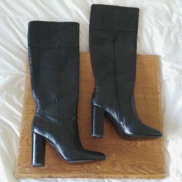 Banana Republic Shoes - Banana Republic Black Leather Knee-High Boots